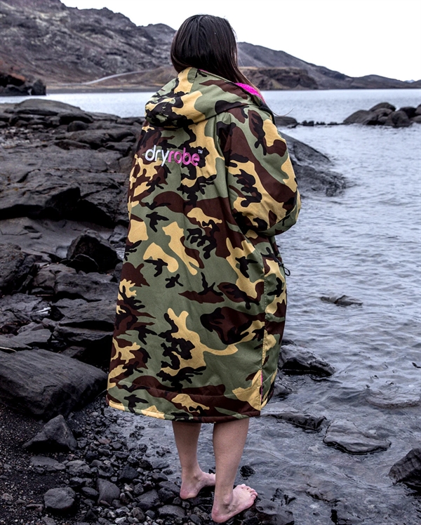 Dryrobe Advance Long Sleeve - Camo/Pink